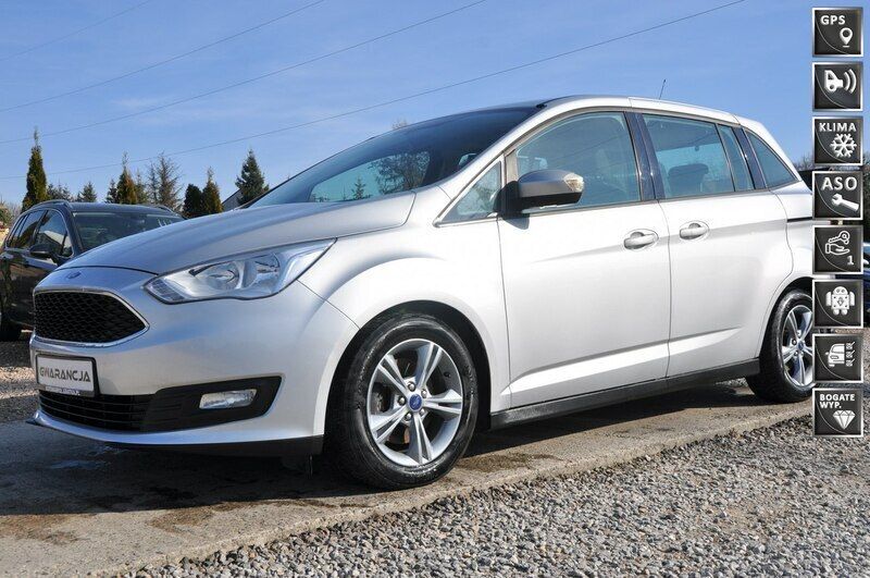 Srebrny Używany 2017 Ford Grand C-Max Minivan | 34 800 zł (Dobra cena) - Obraz 1/4