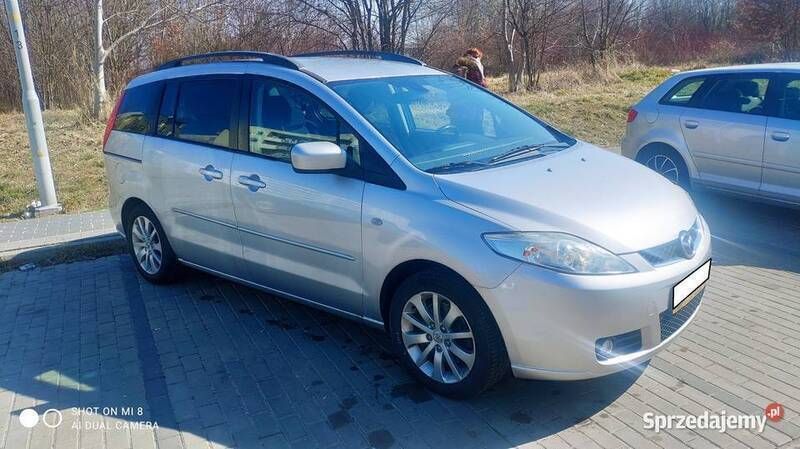 Srebrny Używany 2006 Mazda 5 Minivan | 14 900 zł - Obraz 1/4