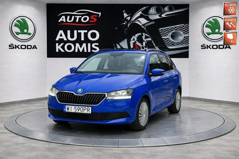 Niebieski Używany 2021 Skoda Fabia Kombi | 33 900 zł (Uczciwa cena) - Obraz 1/4