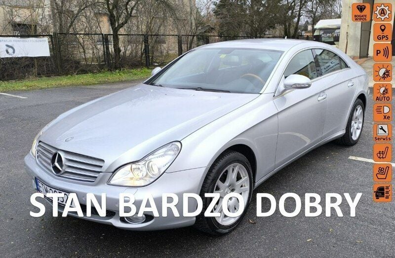 Srebrny (metalik) Używany 2007 Mercedes CLS350 Sedan/Limuzyna | 38 900 zł - Obraz 1/4