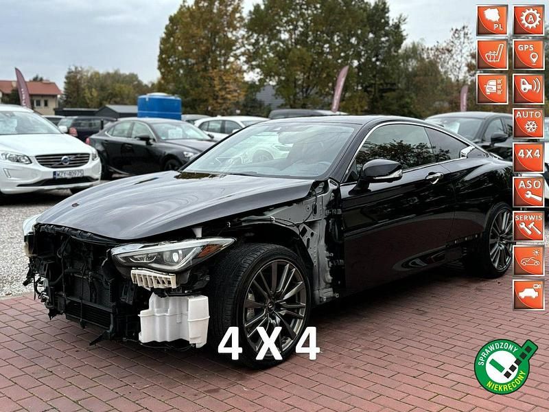 Czarny Używany 2017 Infiniti Q60 Sport Tech Coupe | 63 500 zł - Obraz 1/4
