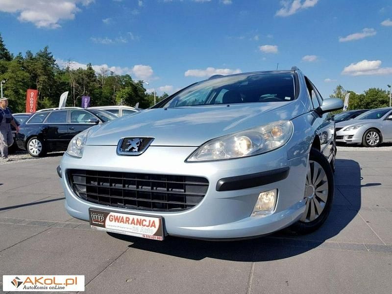Niebieski (metalik, perła) Używany 2006 Peugeot 407 Kombi | 13 900 zł (Drogi) - Obraz 1/1