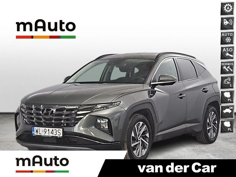 Szary (metalik) Używany 2021 Hyundai Tucson SUV | 119 900 zł (Dość drogi) - Obraz 1/4