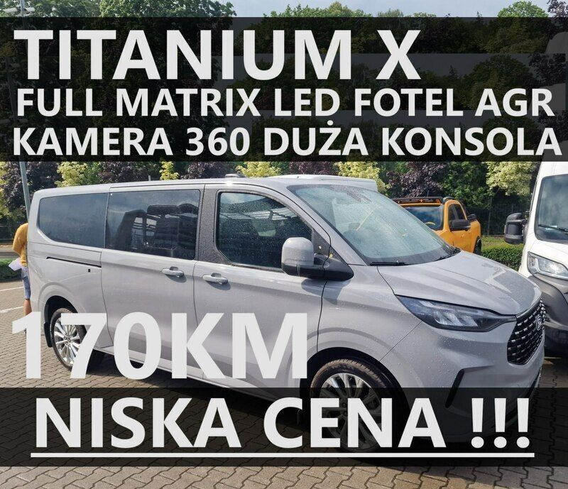 Szary Nowe 2025 Ford Tourneo Custom Titanium X Sedan/Limuzyna | 272 076 zł (Uczciwa cena) - Obraz 1/4