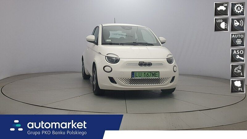 Biały Używany 2021 Fiat 500e Coupe | 71 800 zł - Obraz 1/4