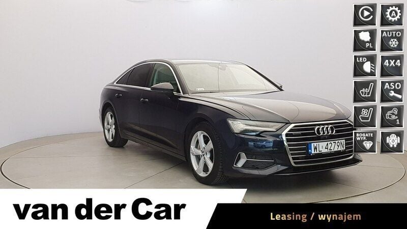 Niebieski ciemny (metalik) Używany 2019 Audi A6 Sport Sedan/Limuzyna | 156 900 zł - Obraz 1/4