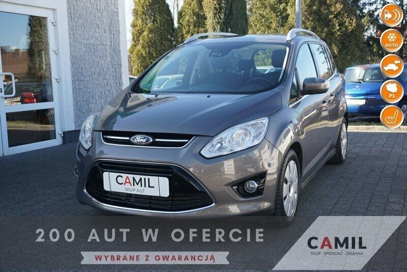 Szary (metalik) Używany 2014 Ford Grand C-Max Minivan | 31 000 zł (Uczciwa cena) - Obraz 1/3