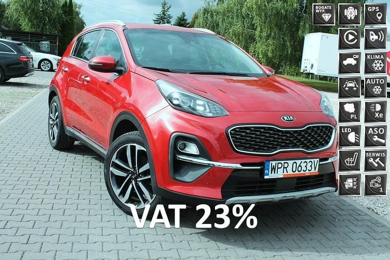 Czerwony (metalik) Używany 2021 Kia Sportage 2 SUV | 69 999 zł (Dobra cena) - Obraz 1/4