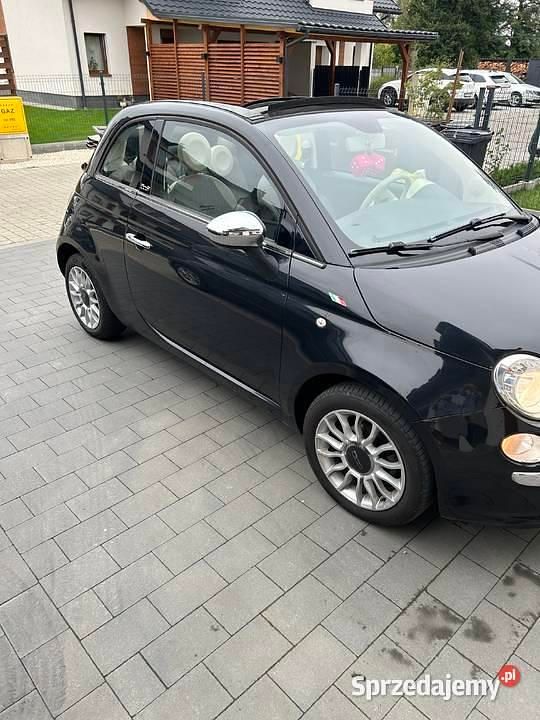 Czarny Używany 2012 Fiat 500C Kabriolet | 21 900 zł - Obraz 1/4
