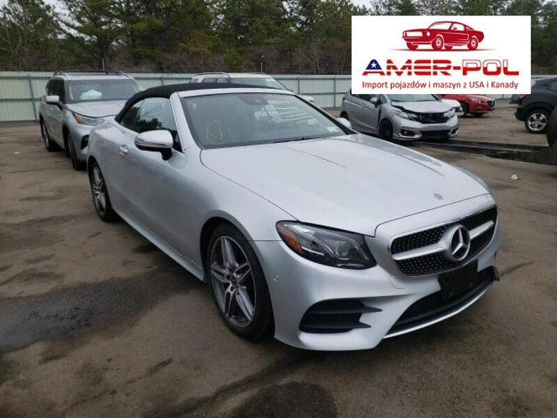 Srebrny Używany 2018 Mercedes E400 Kabriolet | 177 000 zł - Obraz 1/4