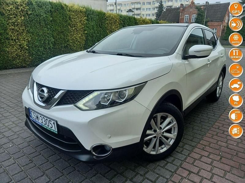 Biały Używany 2014 Nissan Qashqai SUV | 39 950 zł (Uczciwa cena) - Obraz 1/4