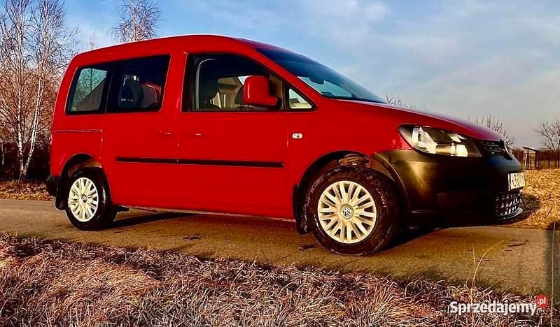 Czerwony Używany 2014 VW Caddy Minivan | 33 000 zł - Obraz 1/4
