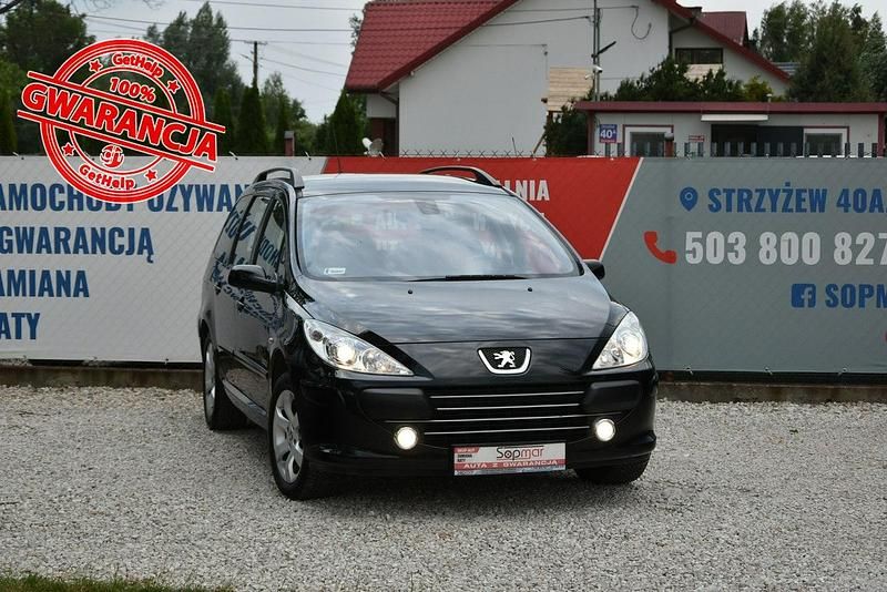 Czarny Używany 2008 Peugeot 307 Kombi | 8900 zł - Obraz 1/4