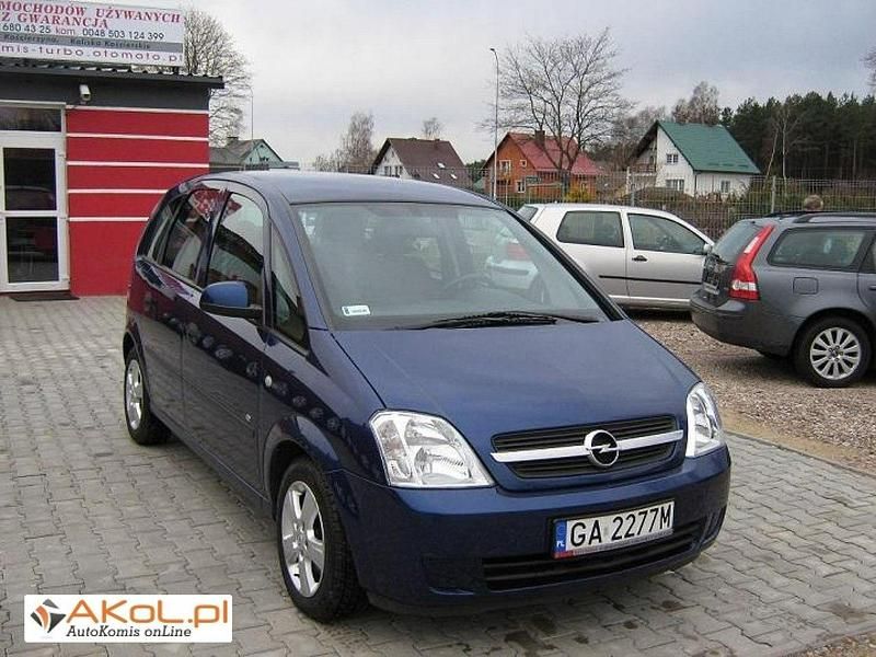Niebieski ciemny (metalik) Używany 2004 Opel Meriva Minivan | 24 900 zł - Obraz 1/1