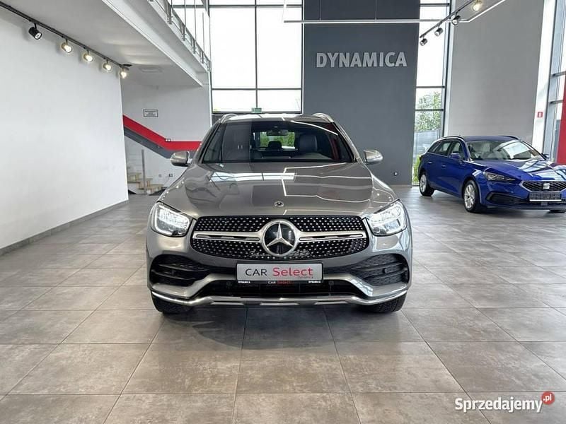 Szary Używany 2022 Mercedes GLC300e SUV | 183 700 zł - Obraz 1/3