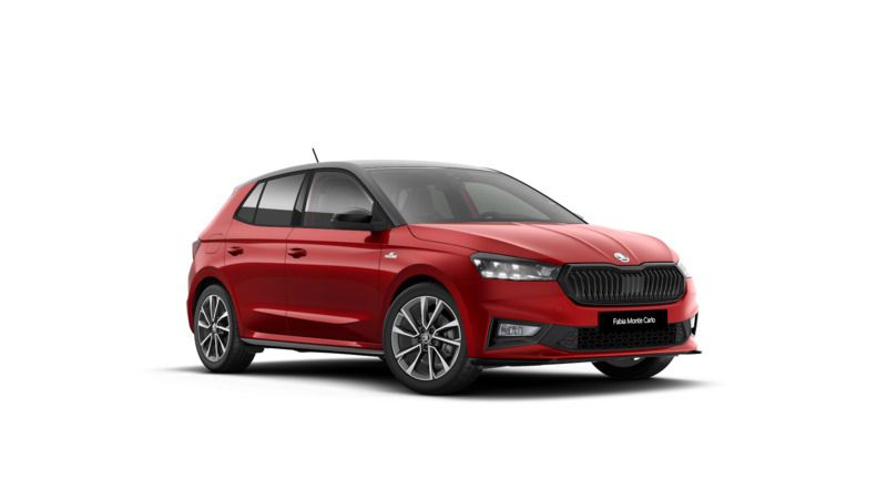 Czerwień velvet metalizowany czerń magic metalizowany Nowe 2025 Skoda Fabia Monte Carlo Hatchback | 113 650 zł (Drogi) - Obraz 1/4