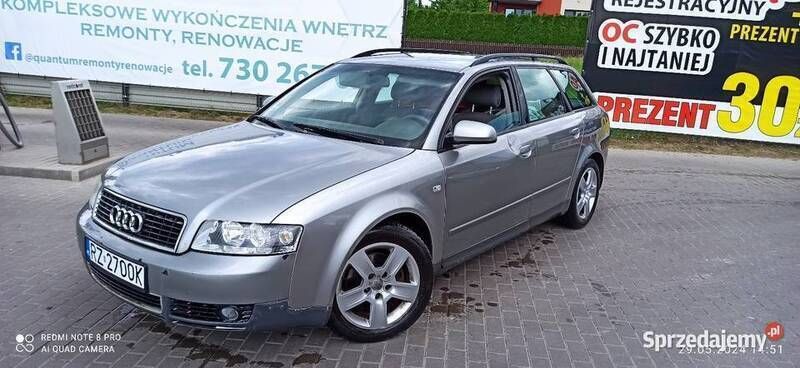 Srebrny Używany 2002 Audi A4 Sedan/Limuzyna | 7000 zł (Dobra cena) - Obraz 1/4