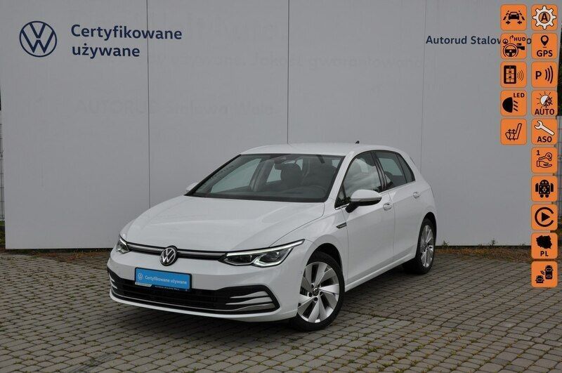 Biały Używany 2023 VW Golf VIII Style Hatchback | 136 900 zł - Obraz 1/4