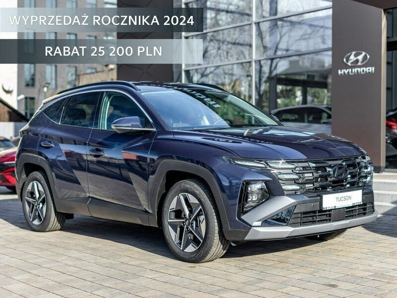 Niebieski ciemny (metalik) Nowe 2024 Hyundai Tucson SUV | 154 800 zł (Dobra cena) - Obraz 1/4