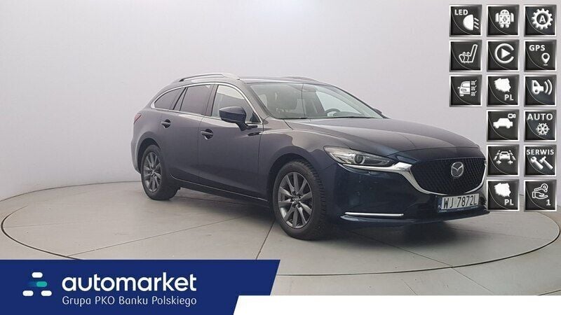 Niebieski Używany 2023 Mazda 6 Center-Line Kombi | 116 850 zł (Uczciwa cena) - Obraz 1/4