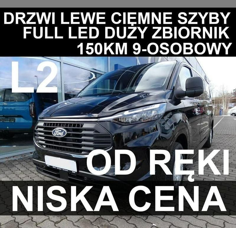 Nowe Ford Transit Custom 150 KM (110 kW) 2025 Czarny Minivan