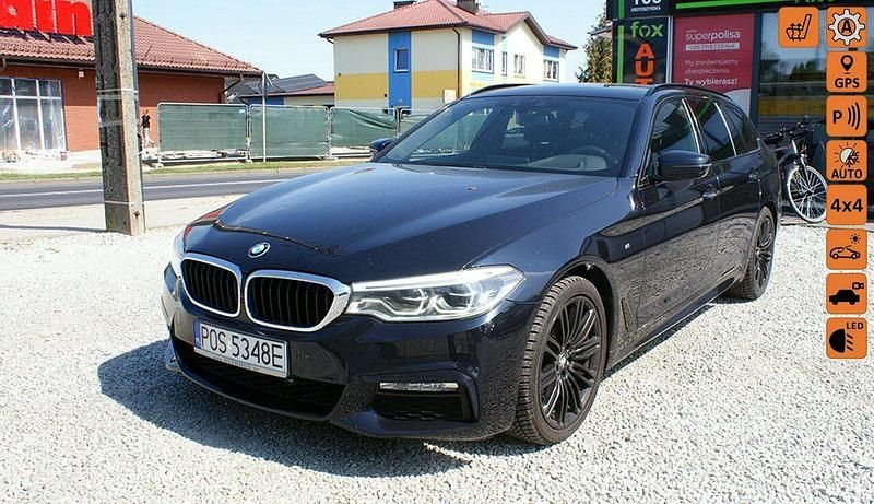 Czarny Używany 2018 BMW 520 Kombi | 88 700 zł (Uczciwa cena) - Obraz 1/4