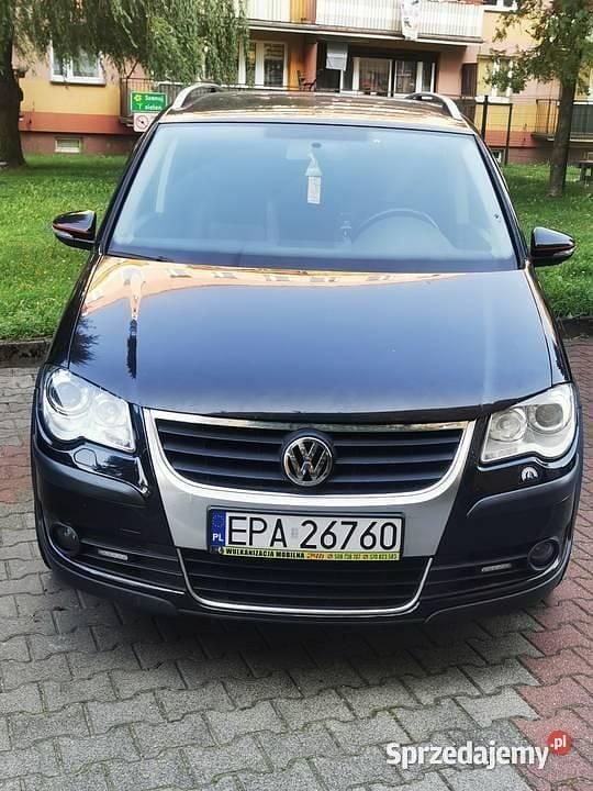 Czarny Używany 2009 VW Touran Cross Minivan | 12 500 zł - Obraz 1/4