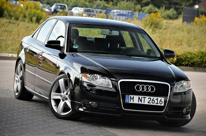 Czarny (metalik, perła) Używany 2006 Audi A4 S-Line Sedan/Limuzyna | 23 900 zł (Dość drogi) - Obraz 1/4