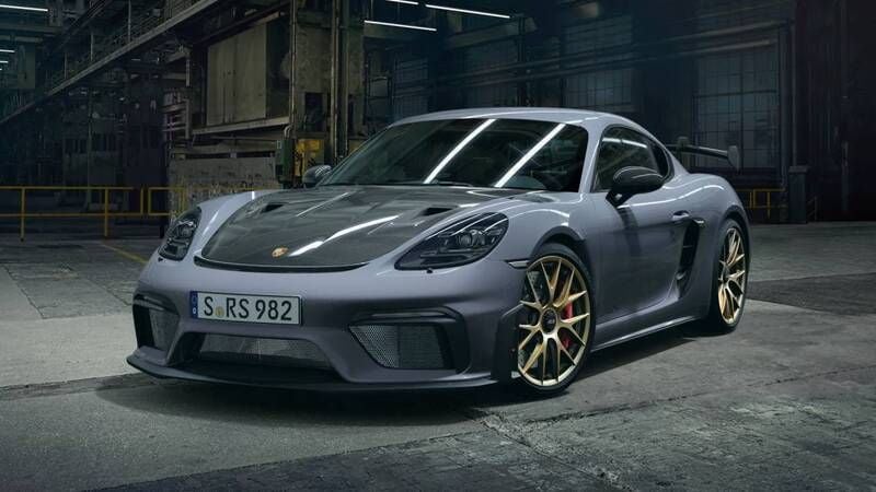 Arctic grey Nowe 2024 Porsche 718 Cayman GT4 | 1 042 380 zł - Obraz 1/4