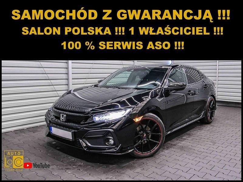 Czarny (metalik) Używany 2020 Honda Civic Hatchback | 63 233 zł (Super Cena) - Obraz 1/4