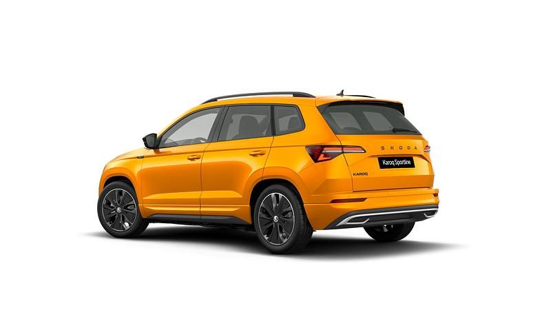 Pomarańczowy phoenix metalizowany Nowe 2026 Skoda Karoq SportLine SUV | 179 300 zł (Dość drogi) - Obraz 1/3
