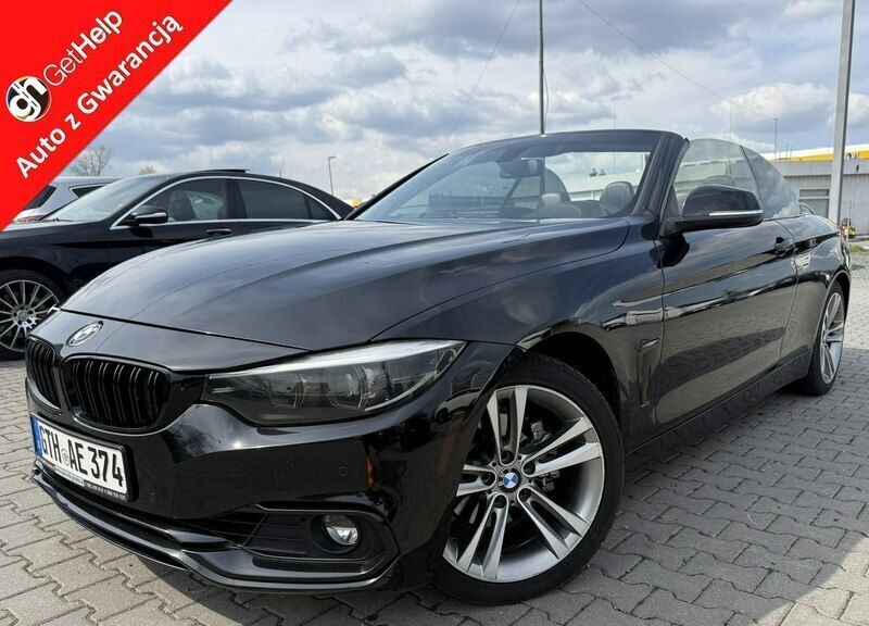 Czarny Używany 2018 BMW 430 Cabriolet Kabriolet | 102 900 zł - Obraz 1/4