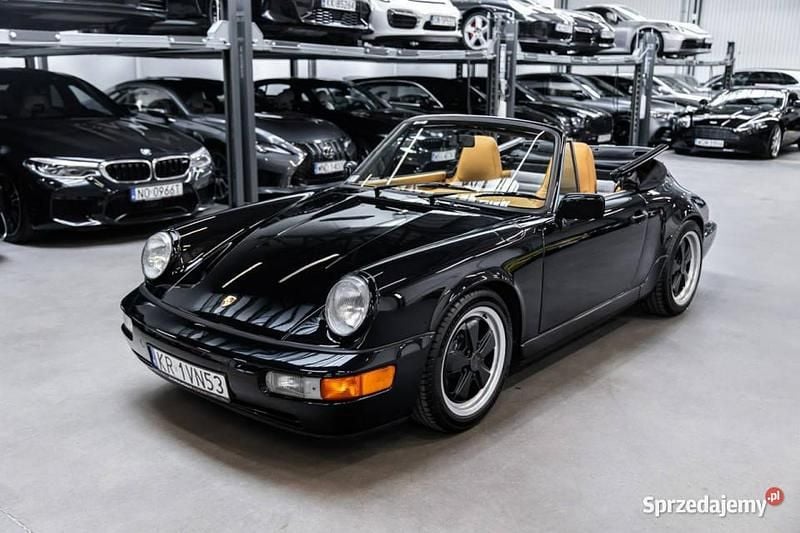 Czarny Używany 1991 Porsche 911 Carrera Cabriolet Kabriolet | 389 000 zł - Obraz 1/4