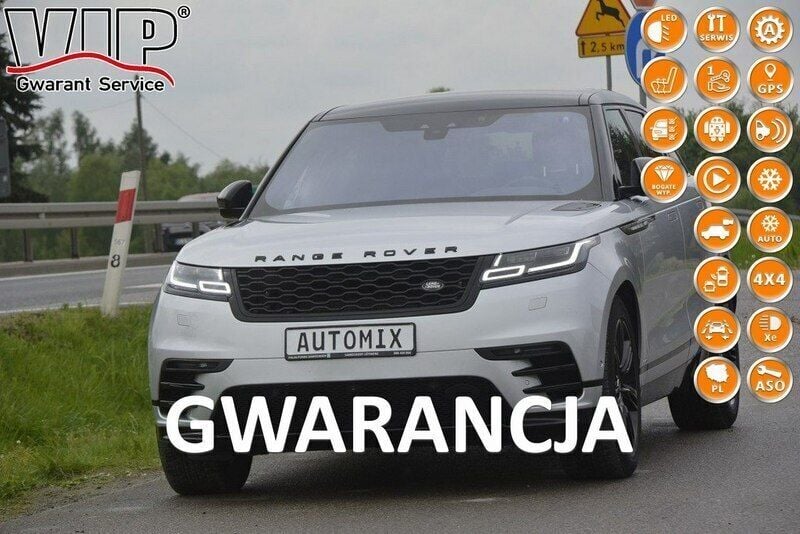 Srebrny Używany 2019 Land Rover Range Rover Velar Dynamic SUV | 145 300 zł (Dobra cena) - Obraz 1/4