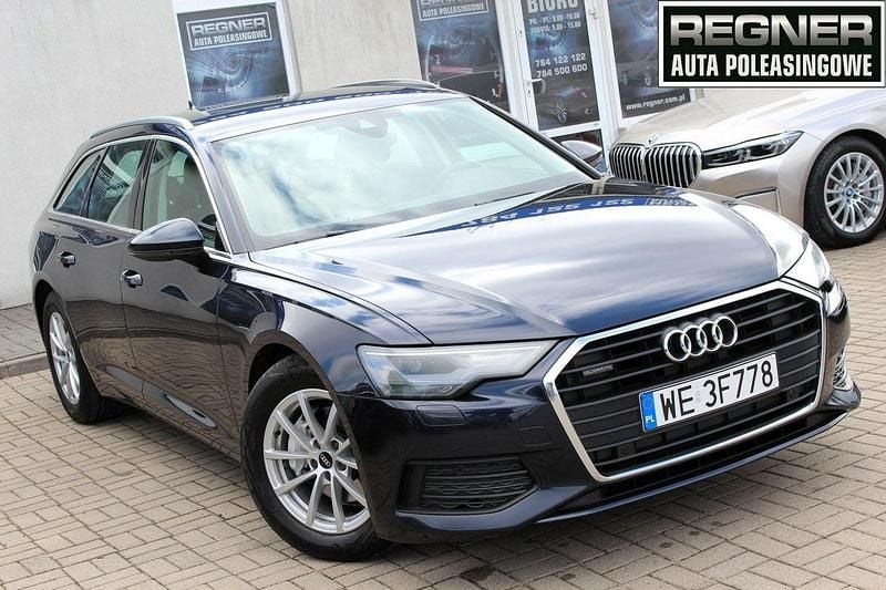 Niebieski ciemny (metalik) Używany 2021 Audi A6 Kombi | 109 900 zł (Super Cena) - Obraz 1/4