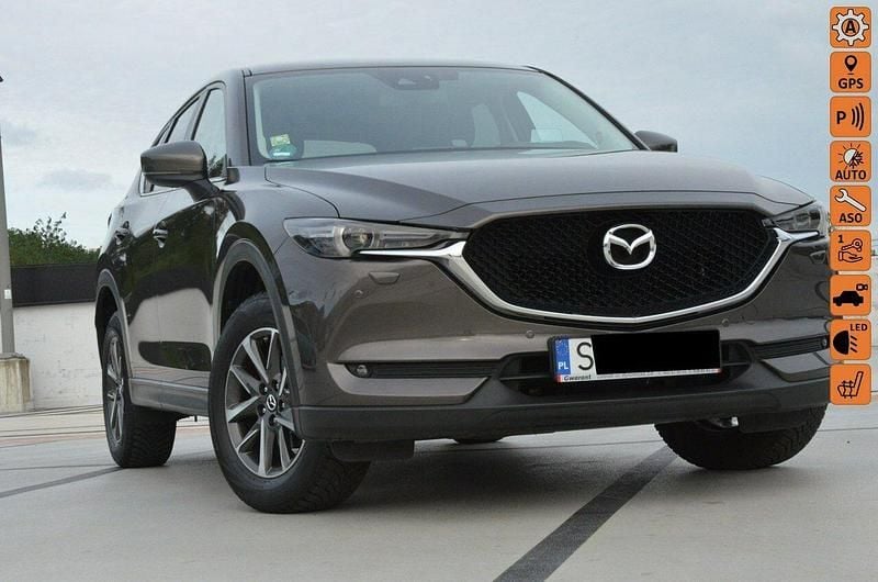 Szary Używany 2017 Mazda CX-5 Exclusive-Line SUV | 89 900 zł - Obraz 1/4