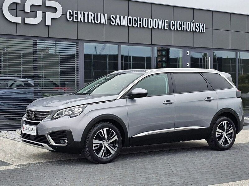 Srebrny (metalik) Używany 2018 Peugeot 5008 Minivan | 59 900 zł (Uczciwa cena) - Obraz 1/4