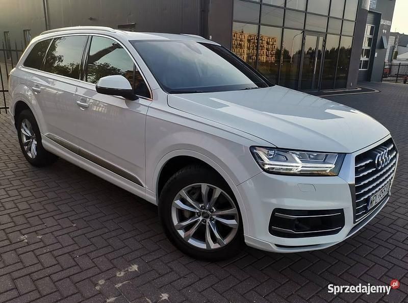 Biały Używany 2018 Audi Q7 Premium Plus SUV | 130 000 zł - Obraz 1/4