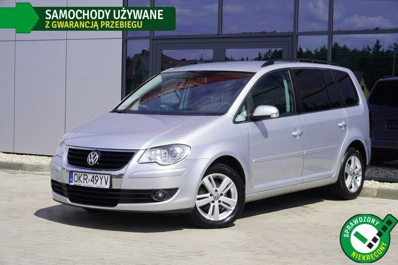 Srebrny Używany 2008 VW Touran Minivan | 24 499 zł (Drogi) - Obraz 1/3