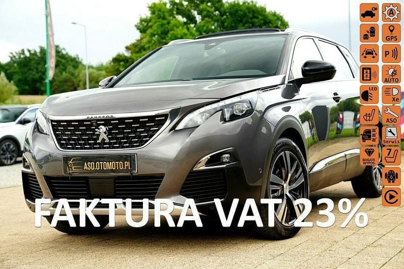 Szary Używany 2021 Peugeot 5008 GT-line Minivan | 89 700 zł (Uczciwa cena) - Obraz 1/4