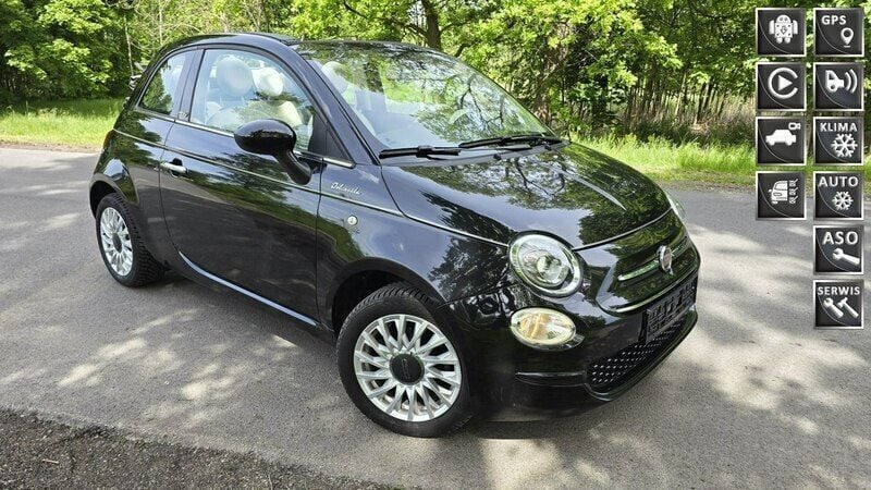 Czarny (metalik) Używany 2019 Fiat 500 Kabriolet | 45 900 zł (Drogi) - Obraz 1/4