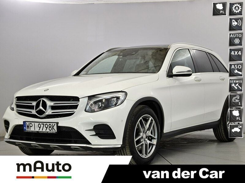 Biały Używany 2015 Mercedes GLC250 SUV | 96 900 zł - Obraz 1/4
