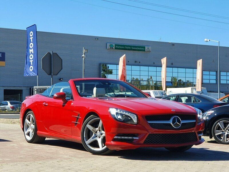 Czerwony Używany 2012 Mercedes SL500 Kabriolet | 249 900 zł - Obraz 1/4