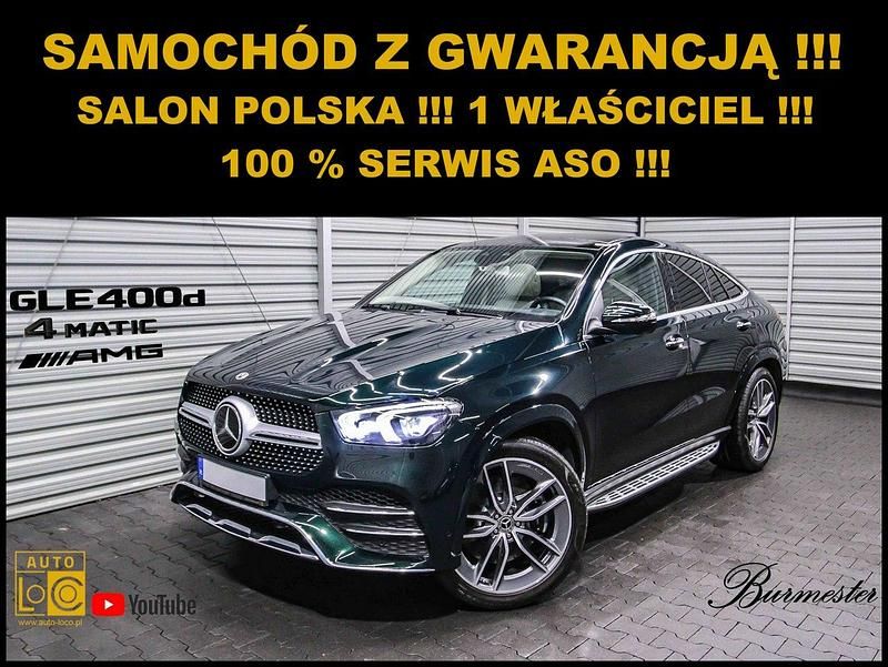 Używany Mercedes GLE400 330 KM (242 kW) 2020 Zielony (metalik) SUV