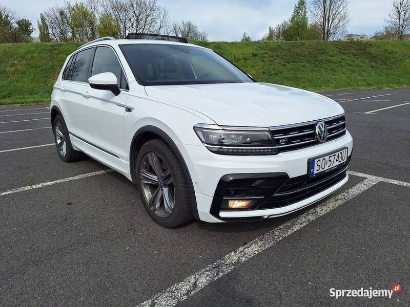 Biały Używany 2020 VW Tiguan R-line SUV | 120 000 zł - Obraz 1/4