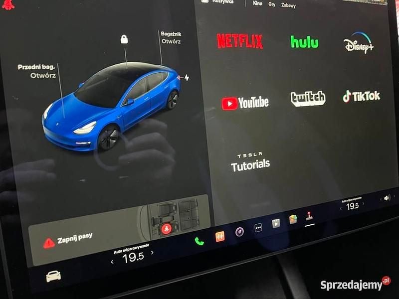 Niebieski Używany 2021 Tesla Model 3 Long Range RWD Sedan/Limuzyna | 89 900 zł - Obraz 1/4