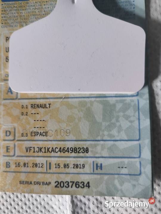 Używany 2012 Renault Espace Minivan | 15 000 zł - Obraz 1/4