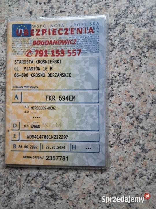 Srebrny Używany 2002 Mercedes Vaneo Minivan | 5000 zł - Obraz 1/3