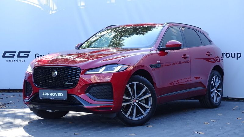 Metalizowany: włoski racing red Używany 2022 Jaguar F-Pace R-Dynamic SUV | 259 700 zł - Obraz 1/4