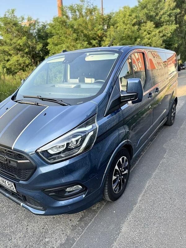 Niebieski Używany 2021 Ford Transit Custom Sport Minivan | 140 000 zł - Obraz 1/4